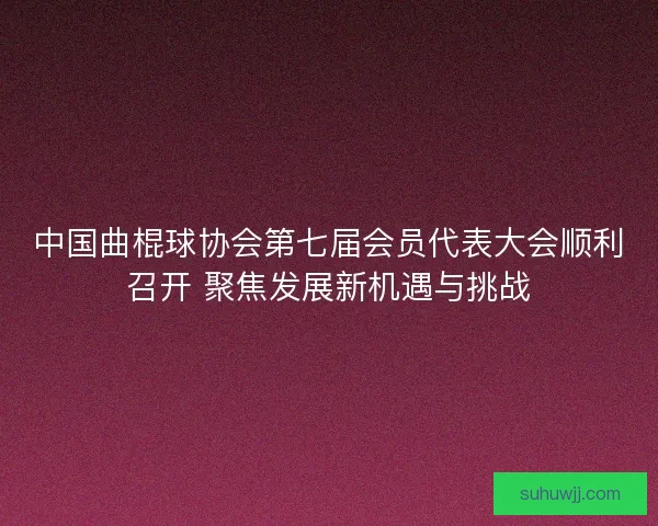 中国曲棍球协会第七届会员代表大会顺利召开 聚焦发展新机遇与挑战 中国曲棍球协会第七届会员代表大会顺利召开 聚焦发展新机遇与挑战